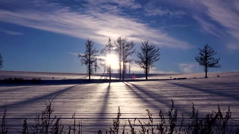Winter Hill at Sunset Stock-Footage 332235703