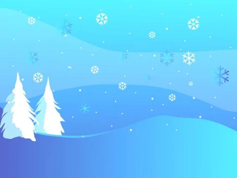 Winter hills Stock Illustration