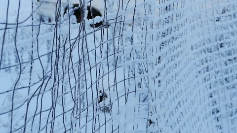 Winter hoarfrost falls Stock Footage 148379679