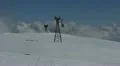 Winter Holiday Activities, Cable Car Cabin Passing Over Background Frozen Nature HD Footage