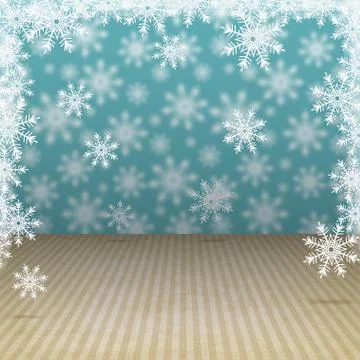 Winter holiday background with snowflakes Stock Illustration