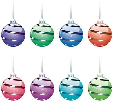 Winter holiday balls Stock Illustration