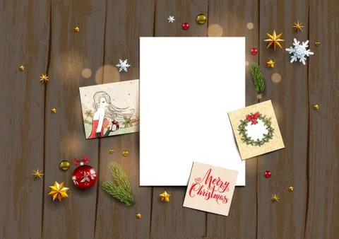 Winter holiday blank Stock Illustration