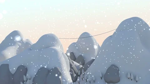Winter Holiday Cartoon Background Stock Footage 122459971