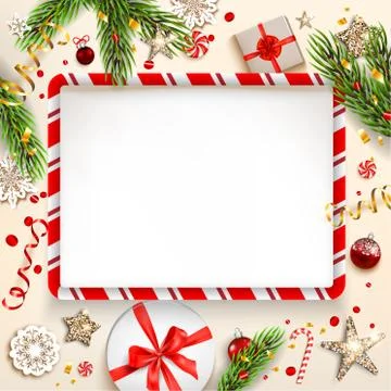 Winter holiday decor Illustrazione stock