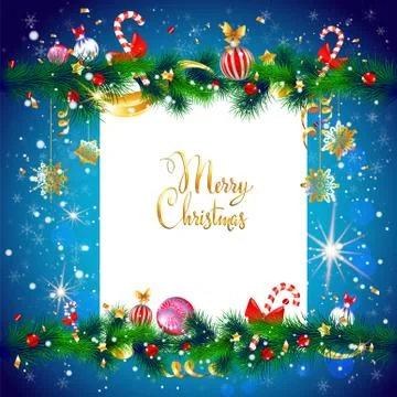 Winter holiday frame Stock Illustration