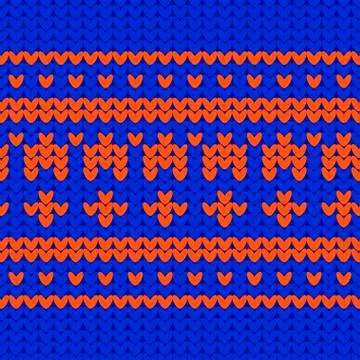 Winter Holiday Knitted Pattern. Abstract Sweater Design Stock Illustration