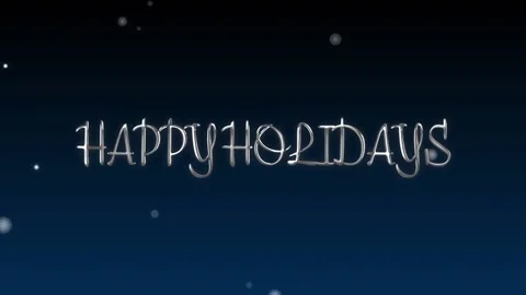 Winter Holiday Metallic Titles Stock After Effects