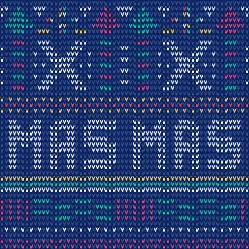 Winter Holiday Seamless Knitting Pattern. Christmas and New Year vector seaml Stock Illustration