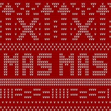 Winter Holiday Seamless Knitting Pattern. Christmas and New Year vector seaml Stock Illustration