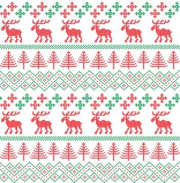 Winter Holiday Seamless Knitting Pattern Stock-Illustration