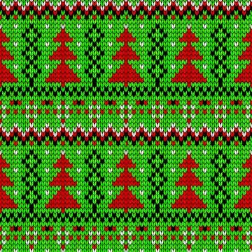 Winter Holiday Seamless Knitting Pattern Stock Illustration