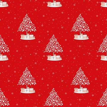 Winter holiday seamless pattern,celebrate theme for decorative,fabric,texti.. Stock Illustration