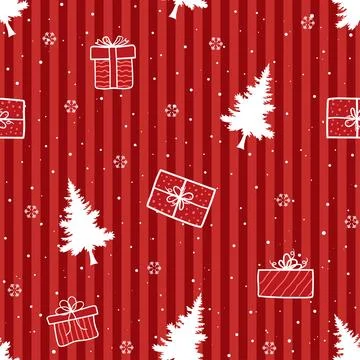 Winter holiday seamless pattern,celebrate theme for Christmas or New Year d.. Stock Illustration