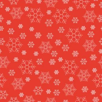Winter holiday seamless patterns with white snowflakes Stock Illustration