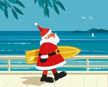 Winter holiday seaside vacation vector poster Stock Illustration