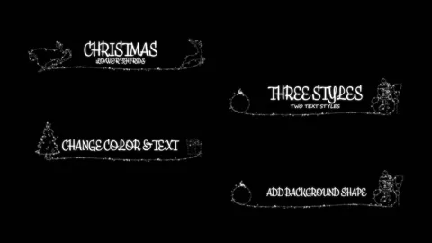 Winter Holiday Sparkle Titles Stock After Effects