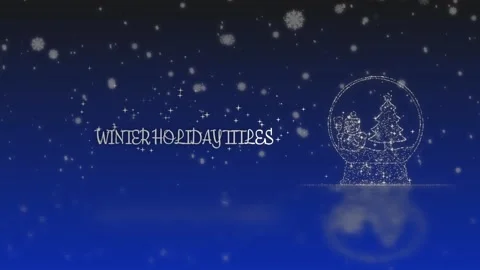 Winter Holiday Sparkle Titles Stock After Effects