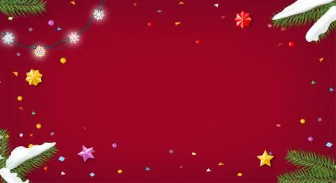 Winter holidays background with copy space. 3d vector illustration Stock Illustration