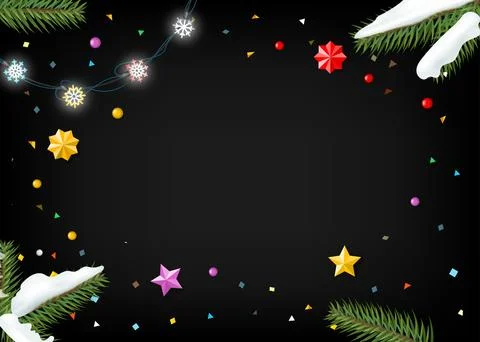 Winter holidays background with copy space. 3d vector illustration Stock Illustration