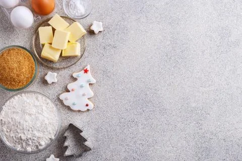 Winter holidays baking background Stock Photos