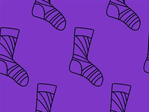 Winter holidays pattern with socks. bright colorful gift paper, background. N Stock Illustration