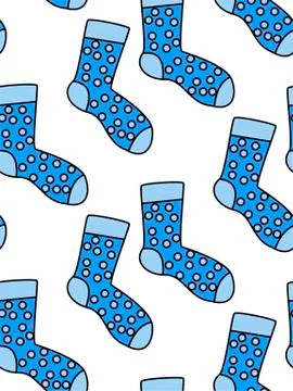 Winter holidays pattern with socks. bright colorful gift paper, background. N Illustrazione stock
