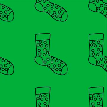 Winter holidays pattern with socks. bright colorful gift paper, background. N Illustrazione stock