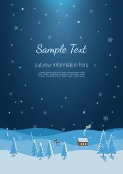 Winter holidays poster Stock Illustration