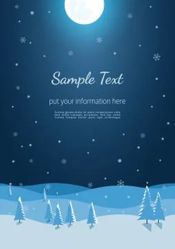 Winter holidays poster Stock Illustration