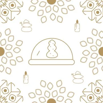 Winter holidays seamless pattern. Cristmas background. Stock Illustration