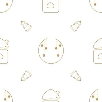 Winter holidays seamless pattern. Cristmas background. Stock Illustration