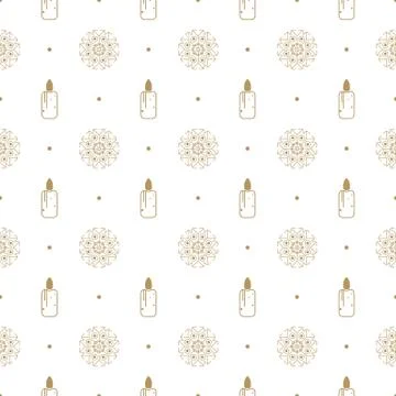 Winter holidays seamless pattern. Cristmas background. Stock Illustration