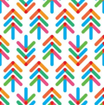 Winter holidays seamless vector pattern with colorful Christmas trees. 스톡 일러스트