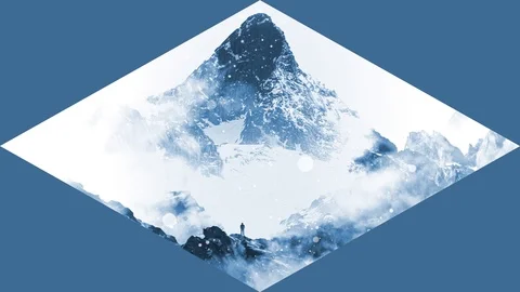 Winter Holidays Snowy Mountain Loop Stock Footage 118934801