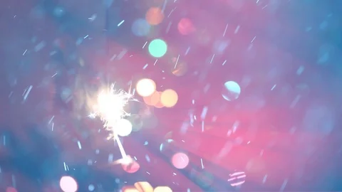 Winter holidays sparkler background Stock Footage 97233681