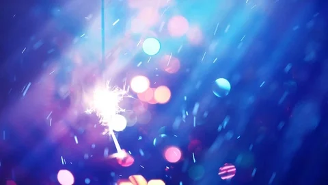 Winter holidays sparkler background Stock Footage 97233993