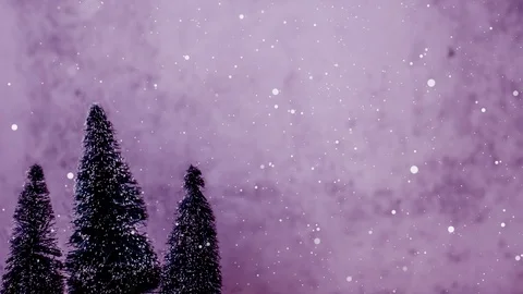 Winter Holidays Trees And Snow Motion Background Stock Footage 118934689