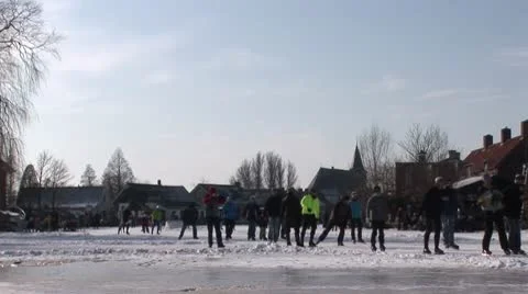 Winter in Holland Stock Footage 10767674