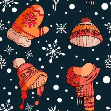 Winter holuday january pattern Stock Illustration