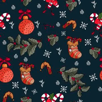 Winter holuday january pattern Stock Illustration
