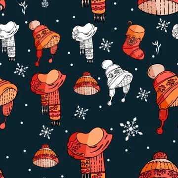 Winter holuday january pattern Stock Illustration