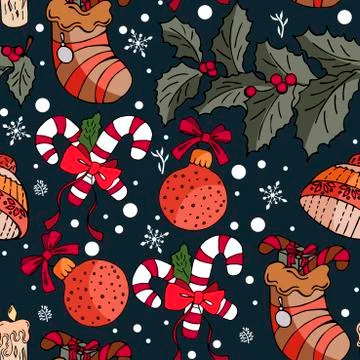 Winter holuday january pattern in vector Stock Illustration