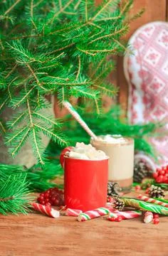 Winter hot drink Stock Photos