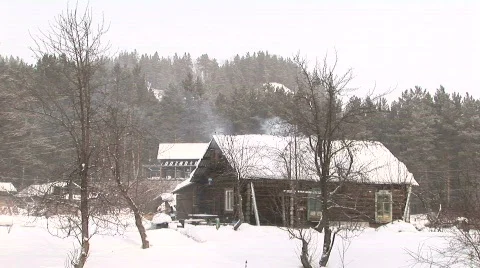 Winter house Stock Footage 788884