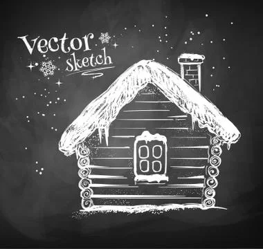 Winter house Stock Illustration
