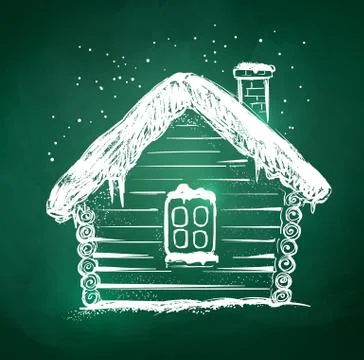 Winter house Stock Illustration