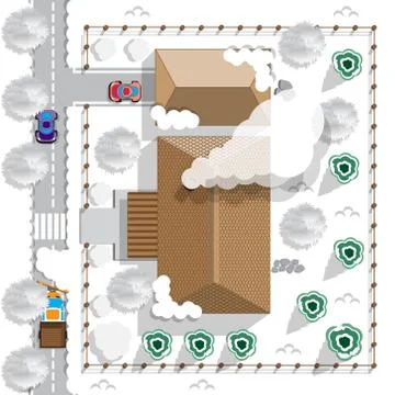 Winter house. Stock Illustration