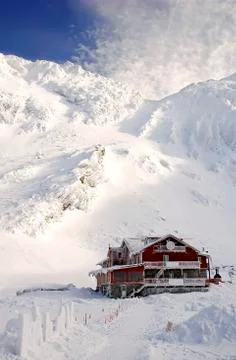 Winter house Stock Photos