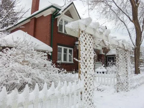 Winter house Stock Photos